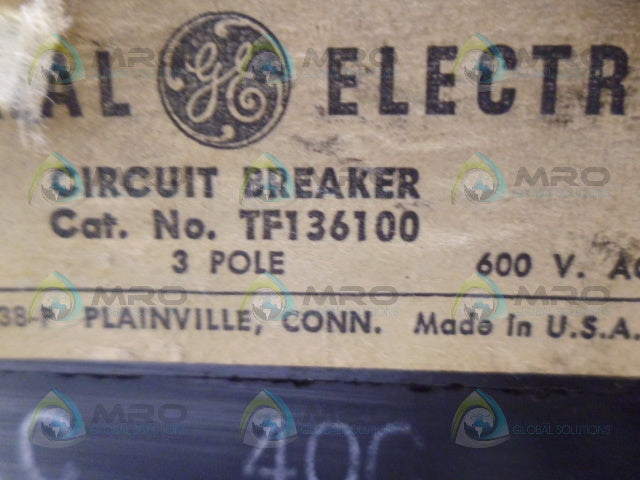 GENERAL ELECTRIC TF136100 CIRCUIT BREAKER *USED*