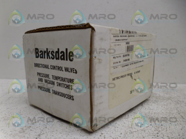 BARKSDALE D2HH18SS PRESSURE/VACUUM ACTUATED SWITCH *NEW IN BOX*