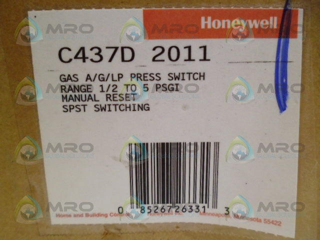 HONEYWELL C437D2011 PRESSURE SWITCH *NEW IN BOX*