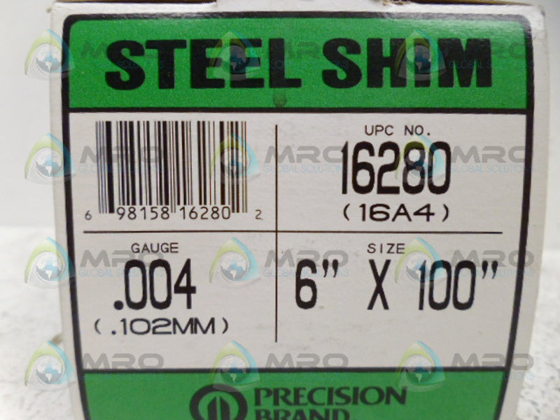 PRECISION BRAND 16280 STEEL SHIM *NEW IN BOX*