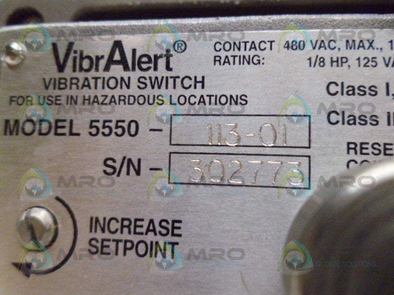 METRIX 5550-113-01 VIBRATION SWITCH *NEW IN BOX*