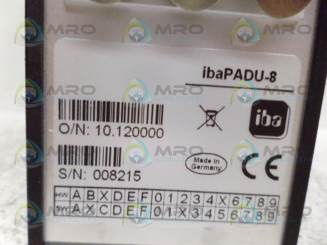 IBA INDUSTRIAL IBAPADU-8 10.120000 MODULE *NEW IN BOX*