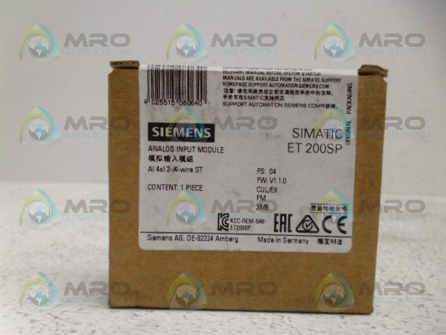 SIEMENS 6ES7134-6GD00-0BA1 ANALOG INPUT MODULE *FACTORY SEALED*