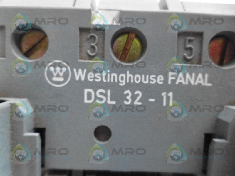 WESTINGHOUSE DSL32-11 CONTACTOR RELAY *NEW NO BOX*