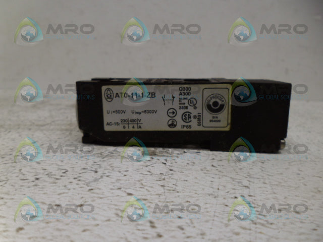 KLOCKNER MOELLER AT0-11-1-ZB SAFETY INTERLOCK SWITCH (AS PICTURED) *NEW NO BOX*