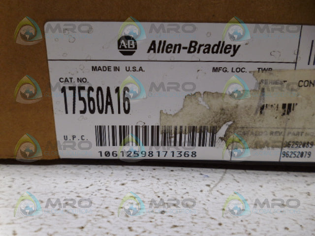 ALLEN BRADLEY CONTROLLOGIX 1756-OA16 SER. A F/W 3.2 DATE: 2008 *FACTORY SEALED*