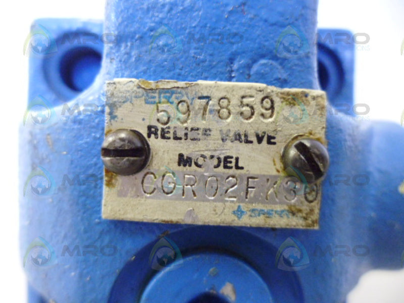 VICKERS CGR02FK30 RELIEF VALVE *USED*