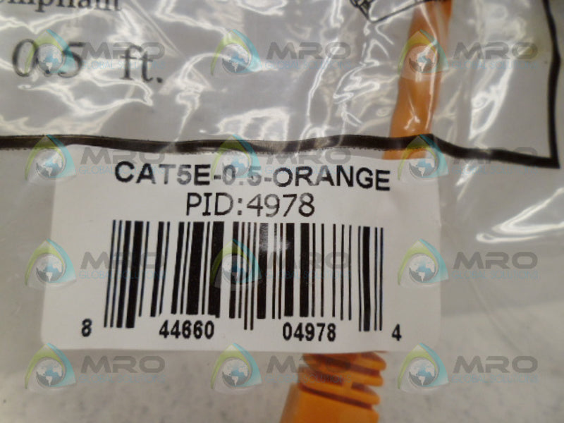 INDUSTRIAL MRO CAT5E MOLDED JACK *NEW IN FACTORY BAG*