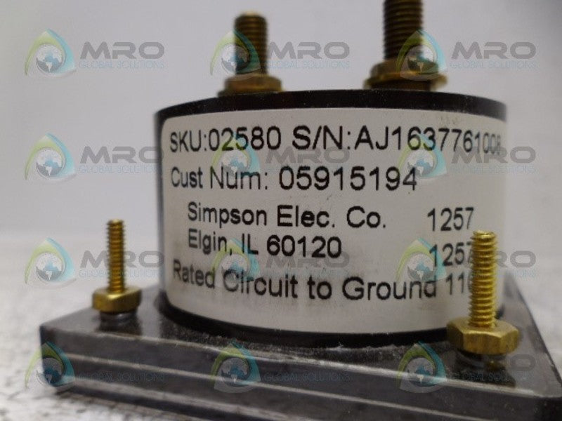 SIMPSON 1257MD PANEL METER 0-5A *NEW IN BOX*