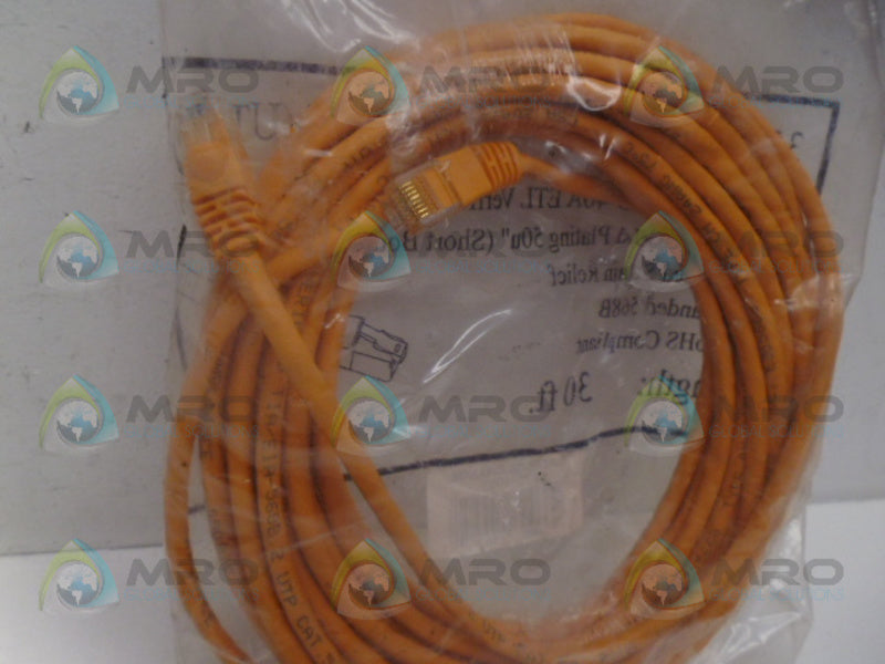INDUSTRIAL MRO CAT5E-30-ORANGE CABLE *NEW IN FACTORY BAG*