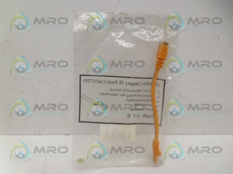 INDUSTRIAL MRO CAT5E-0.5-ORANGE CABLE *NEW IN FACTORY BAG*