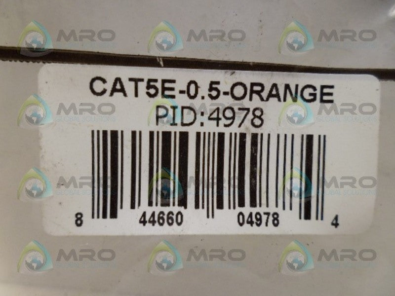 INDUSTRIAL MRO CAT5E-0.5-ORANGE CABLE *NEW IN FACTORY BAG*