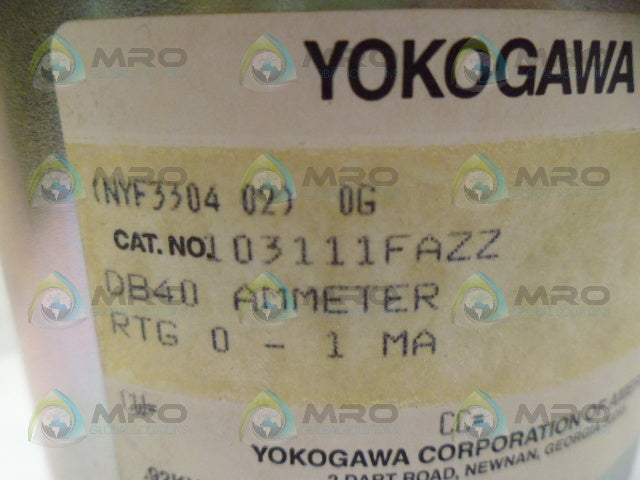 YOKOGAWA 103111FAZZ METER 130LBS *NEW NO BOX*