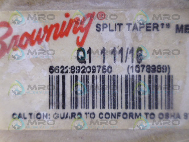BROWNING Q1-1-11/16 SPLIT TAPER BUSHING *NEW IN BOX*