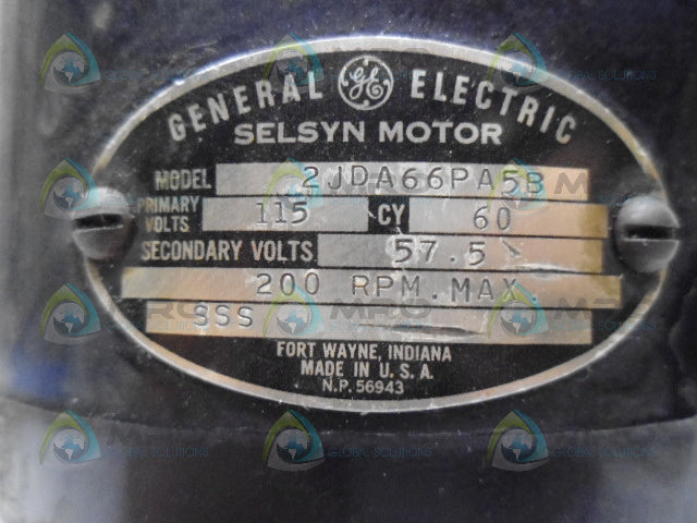 GENERAL ELECTRIC 2JDA66PA5B SELSYN MOTOR *USED*