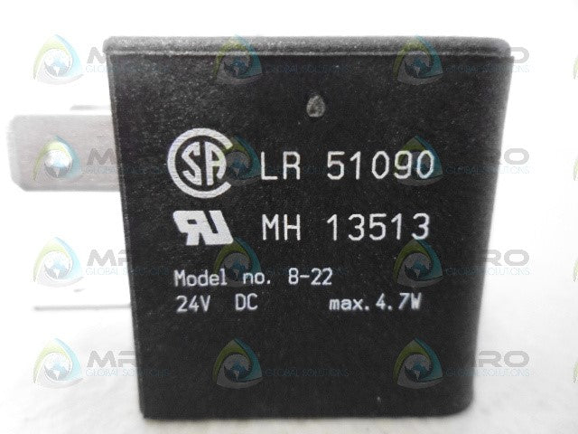 NUMATICS 8-22 COIL *NEW NO BOX*