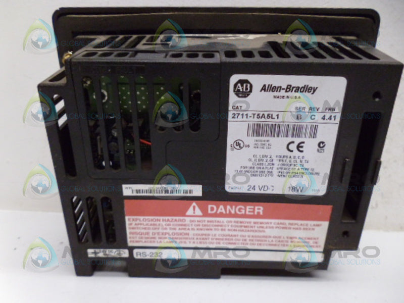 ALLEN BRADLEY 2711-T5A5L1 SER. B F/W 4.41 PANELVIEW *USED*