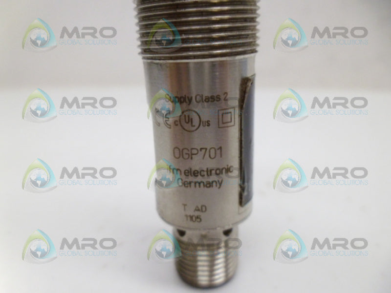 IFM EFECTOR ELECTRONIC OGP701 SENSOR UNMP