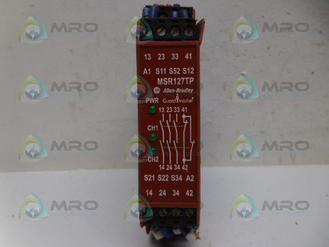 ALLEN BRADLEY MSR127TP GUARD MASTER SAFETY RELAY (AS PICTURED) *USED*