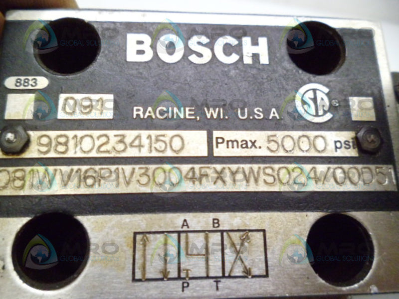 BOSCH 081WV16P1V3004FXYWS024/00D51 VALVE UNMP