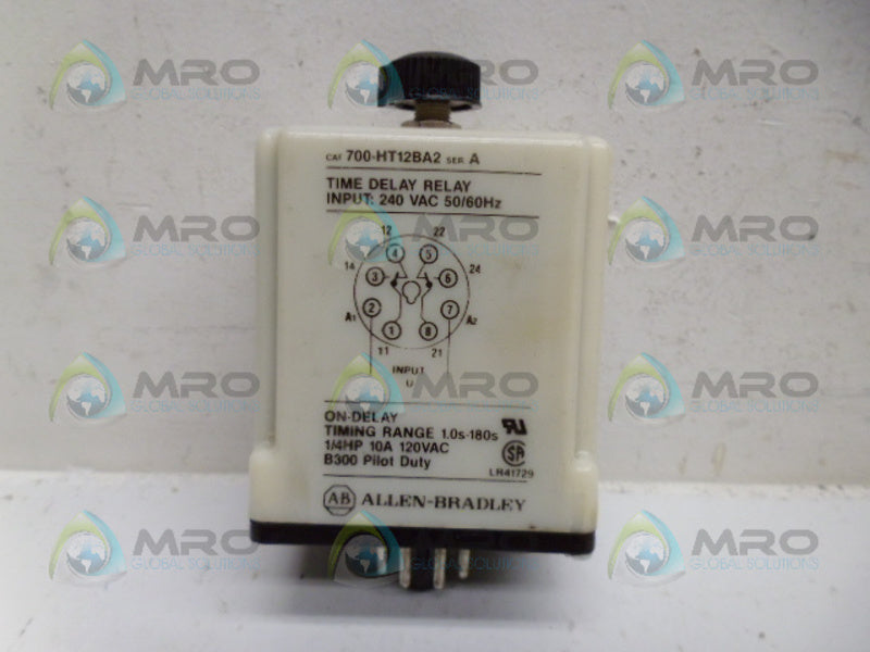 ALLEN BRADLEY 700-HT12BA2 SER. A TIME DELAY RELAY UNMP