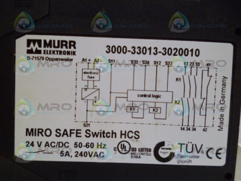 MURR ELEKTRONIK 3000-33013-3020010 MICROSAFE SWITCH UNMP