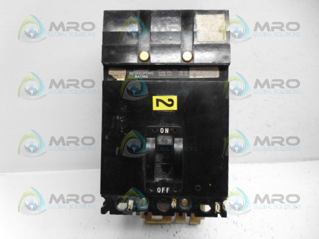 SQUARE D FA34050 CIRCUIT BREAKER *USED*
