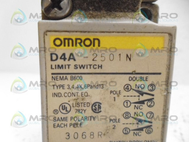 OMRON D4A-2501N LIMIT SWITCH *USED*