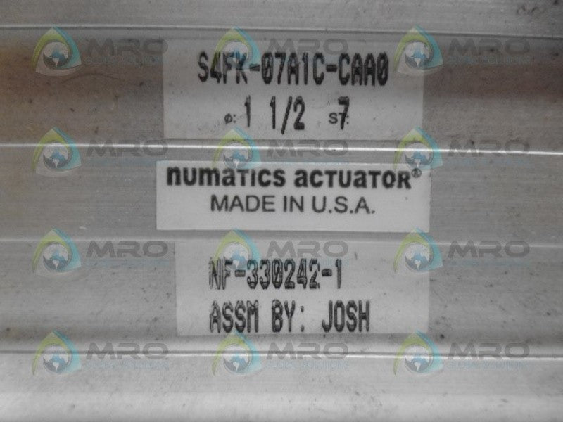 NUMATICS S4FK-07A1C-CAA0 PNEUMATIC CYLINDER UNMP
