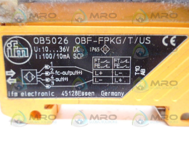 IFM EFECTOR OB5026 SENSOR OBF-FPKG/T/US UNMP