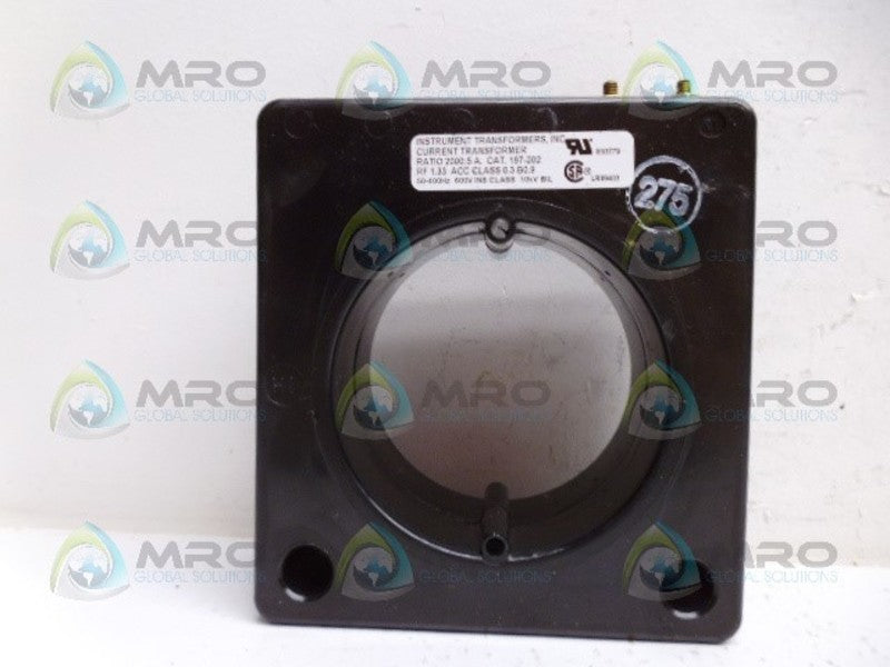 INSTRUMENT TRANSFORMERS 197-202 CURRENT TRANSFORMER *USED*