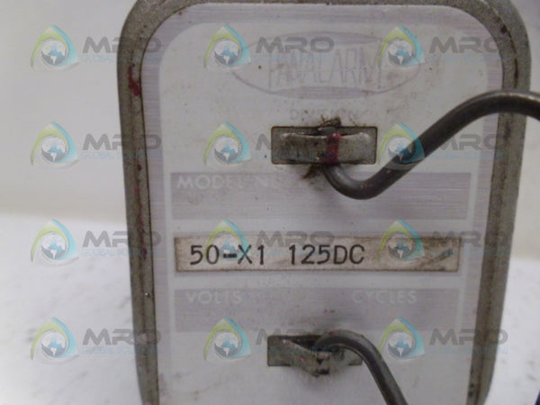 PANALARM 50-X1 RELAY 125DC UNMP