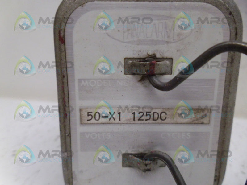 PANALARM 50-X1 RELAY 125DC UNMP