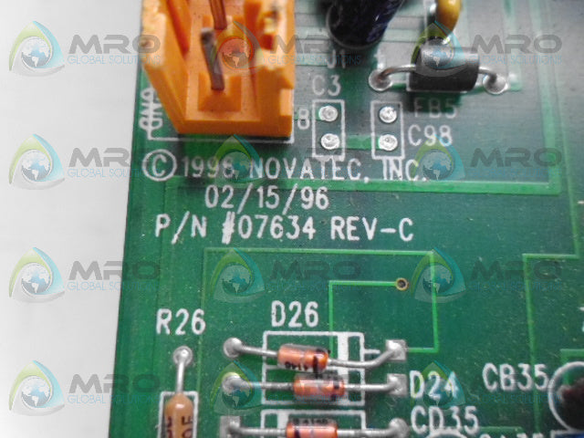 NOVATEC 07634 PC BOARD *USED*