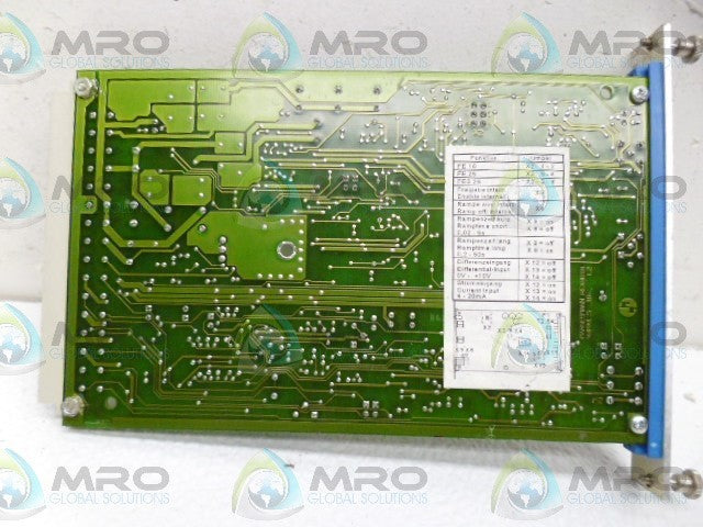 REXROTH VT-VRPA1-50-10 AMPLIFIER CARD *USED*