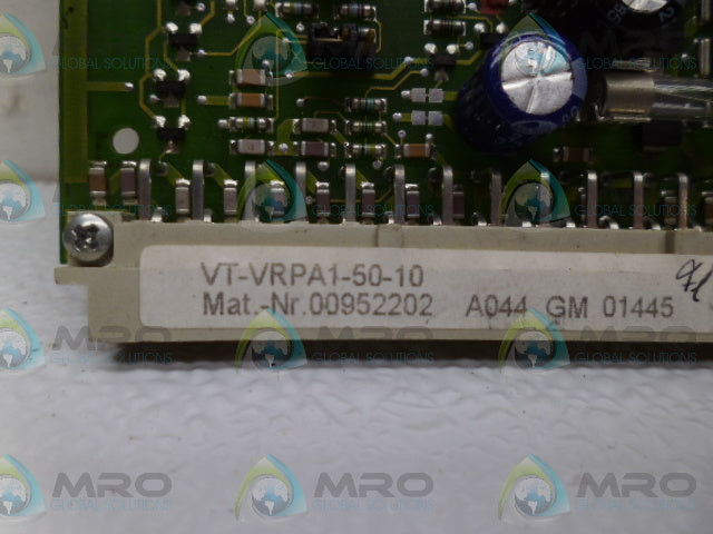 REXROTH VT-VRPA1-50-10 AMPLIFIER CARD *USED*