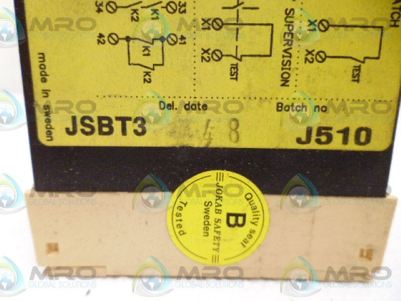 JOKAB JSBT3 SAFETY RELAY *USED*