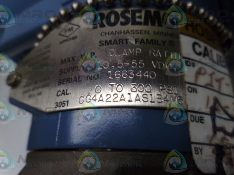 ROSEMOUNT 3051CG4A22A1AS1B45M *USED*