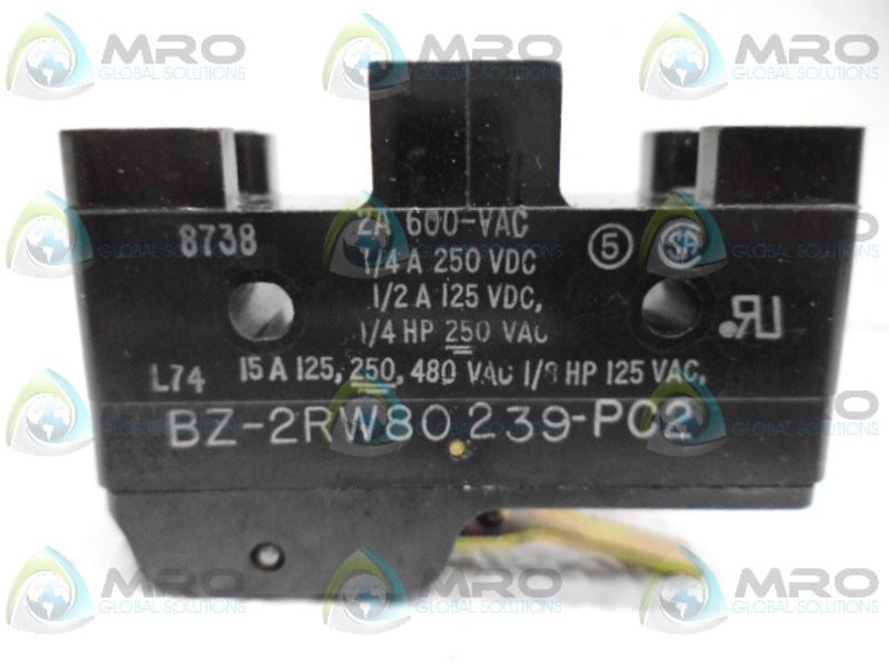 MICRO SWITCH BZ-2RW80239-PC2 LIMIT SWITCH *USED*