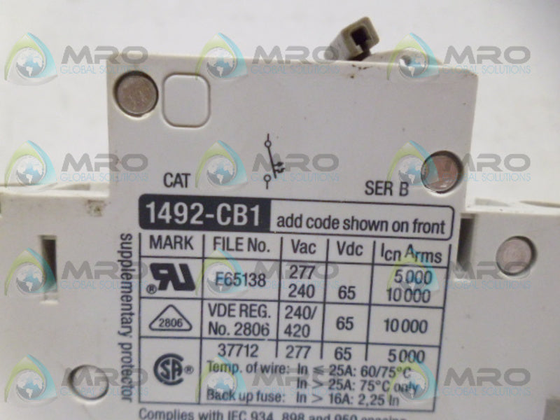 ALLEN BRADLEY 1492-CB1G030 SER. B CIRCUIT BREAKER 3A *NEW NO BOX*