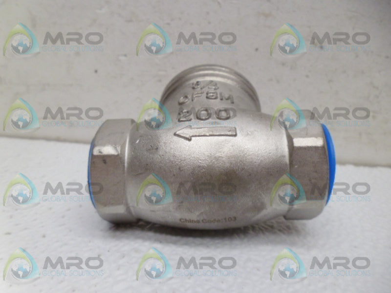 SHARPE 20276 CHECK VALVE 3/4" *NEW NO BOX*