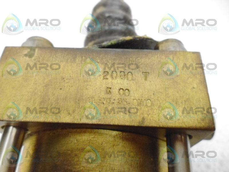 CYLINDER AND VALVE INC 2000T CYLINDER *NEW NO BOX*