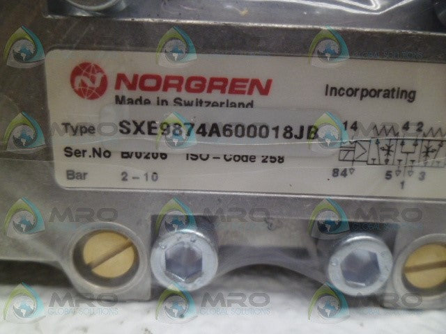 NORGREN SXE9874A600018JB VALVE *NEW NO BOX*