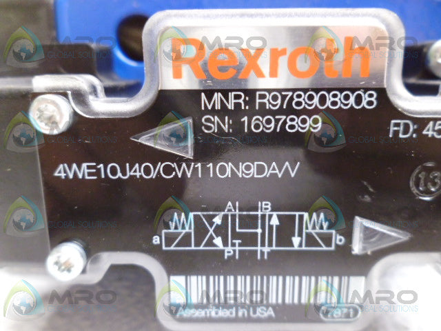 REXROTH 4WE10J40/CW110N9DA/V VALVE *NEW NO BOX*
