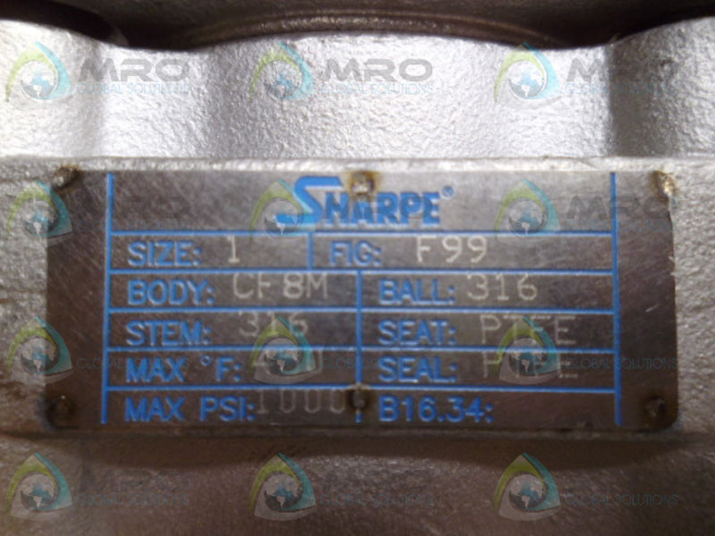 SHARPE F99 1" VALVE *NEW NO BOX*