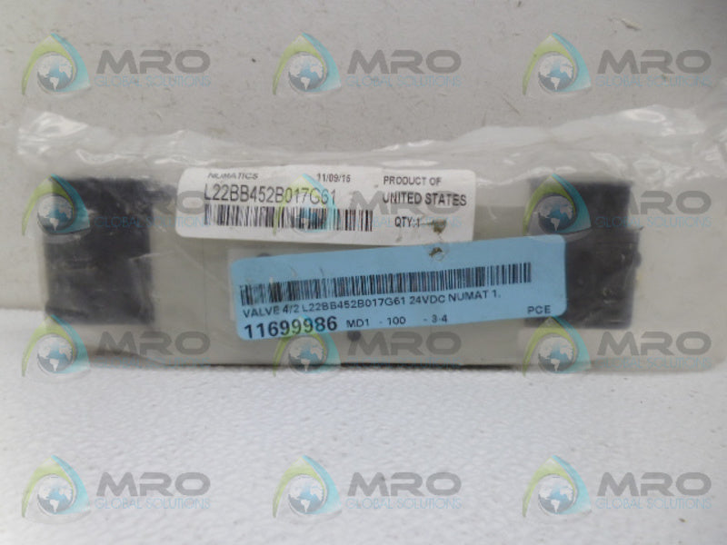 NUMATICS L22BB452B017G61 VALVE *NEW IN FACTORY BAG*
