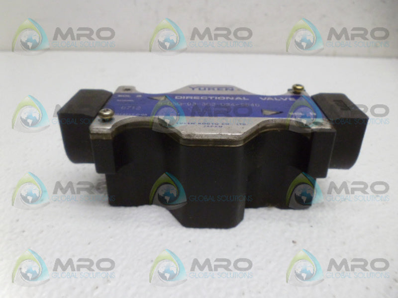 YUKEN S-DSG-03-3C2-D24-5040 DIRECTIONAL VALVE (AS PICTURED) *NEW NO BOX*