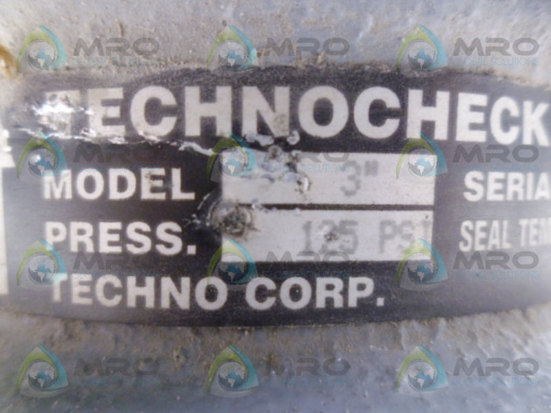 TECHNOCHECK 1177951 3" DOUBLE DISC CHECK VALVE *NEW NO BOX*
