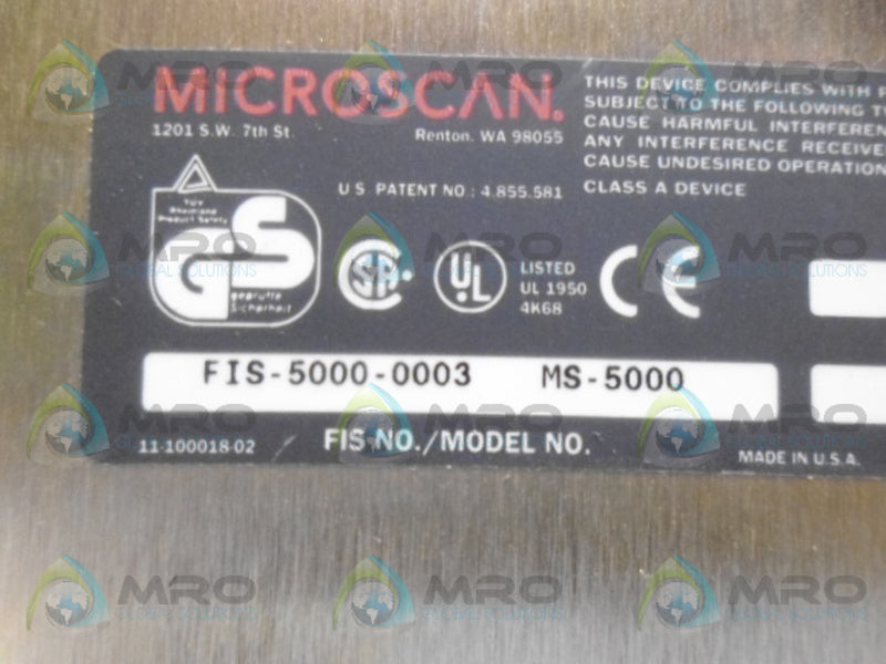 MICROSCAN MS-5000 SCANNER *NEW NO BOX*