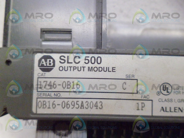ALLEN BRADLEY SLC 500 1746-OB16 SER. C OUTPUT MODULE (AS PICTURED) *USED*